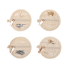 Full Color Print Round Jewelry Bag Cross Print PU Waterproof Zipper Jewelry Box Necklace Jewelry Storage Bag 