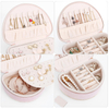 Portable Multifunction PU Leather Shell Shapes Travel Jewelry Organizer Box Ring Earring Necklace Bracelet Jewelry Storage Box 