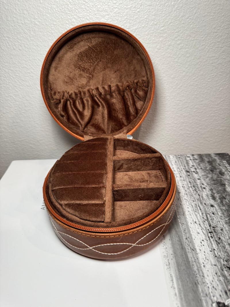 Portable Boot Stitch Earrings Trinket Storage Jewelry Box