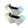 Custom Creative Laser Color Paper Cardboard Double Open Ring Jewelry Gift Packaging Box with Custom Logo Wholesale