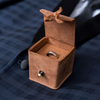 Cowboy Wedding Themes Leather Engagement Ring Box Closure Rope Strap Boxes for Velvet Earrings Necklace Jewelry Box Organizer