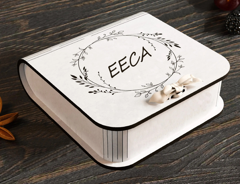 Handmade Multi Purpose Vintage Book Shaped Storage Box for Ring Necklace Earring Bangles Bracelet Wooden Jewelry Box Packaging