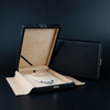 Luxury large square pu leather velvet insert diamond necklace gift packaging box Valentine's Day jewelry packaging box