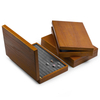 Custom High-end wood case with microfiber jewellery storage box for ring earrings bangle jewelry Display case