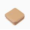 Customized PU Leather Round Single Layer Simple Leisure Travel Portable Jewelry Storage Box