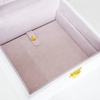 Fashion Luxury Gift Packaging Leather Velvet Necklace Bracelet Ring Earring Jewellery Pink Jewelry Organizer Storage Box Case
