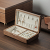 Wooden Jewelry Storage Organizer Case Pearl Necklace Ring Holder Box