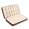 Luxury Velvet Jewelry Case Travel Jewelry Box Wheeled Jewelry Travel Box with Zipper