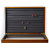 Glass window storage box custom design logo for jewelry box luxury portable matte varnish Wood gift boxes