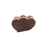 Wooden Double Ring Box Decorative Jewelry Box Gift Lover Heart Box