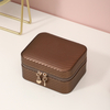 Small Travel Portable Jewelry Boxes Packaging Custom Logo PU Leather Jewelry Box