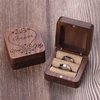 Custom Logo Wooden Jewelry Storage Box Geometric Shape Wedding Ring Box