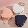 Heart-shaped jewelry earrings bracelet storage box zipper jewelry travel bag
