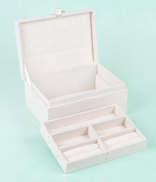 Custom Wooden Embroidery Jewelry Ring Storage Box Organizer Tray Fancy Multi-color Beaded Jewelry Packaging Box with Logo