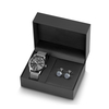 Custom Embossed Logo Square Foldable PU Leather Watch Band Storage Packaging Box Watch Display Case with Pillow Insert