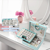 Luxury Leather Travel Jewelry Box Organizer for Bangle Ring Earrings Necklace Storage With Large Volume Jewellery Cases 