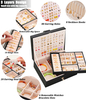 Custom 2 Layers Portable PU Leather Lockable Ring Earings Necklace Jewelry Organizer Storage Box for Travel 