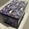 Halloween Skull And Dark Purple Rose Design Watch Jewelry Box Packaging Wooden Drawer Style Jewelry Storage Box with Mirror