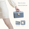 Wholesale High End Luxury PU Leather Custom Logo Printed Jewelry Organizer Box Jewelry Boxes with mirror For Travel