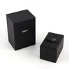 Custom Logo Black Pu Leather Travel Watch Case Storage Box Luxury Leather Display Watch Roll Packaging Box with Pillow Insert