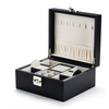 Luxury PU Leather Large Capacity Multi Layer Jewelry Ring Earrings Necklace Bracelet Watch Storage Gift Box with Metal Lock