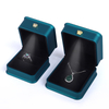 Custom Logo Small LED Light PU Leather Ring Necklace Pendant Jewelry Storage Packaging Box Wholesale