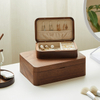 Large Capacity Home Walnut Wooden Split Earrings Bracelet Ring Necklace Jewelry Storage Box Wholesale