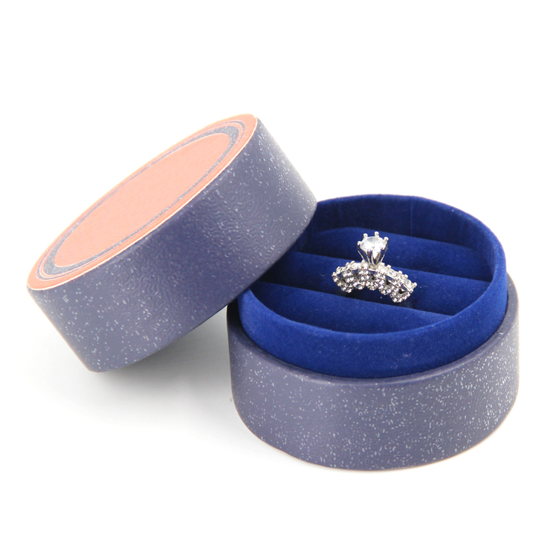 Custom Recycled Kraft Paper Round Ring Earring Necklace Jewelry Packaging Box for Valentine's Day Wholesale