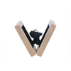 New Design Creativity High-grade Rotatable Solid Wood Walnut Elegant Simple Wedding Proposal Ring Jewelry Packaging Box