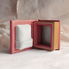 Custom Logo Vintage Leather Travel Double Open Gift Jewelry Packaging Box Luxury Earring Wooden Small Black Custom Jewelry Box