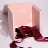 Custom Candy Jewelry Ring Box Clear Glass Dome Wedding Favor Ring Boxes with Ribbon Mirror Flip Magnetic Closure Jewelry Box