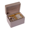 Satin Portable Jewelry Gift Box Organizer Packaging Gilded Printed Logo Luxury Jewelry Box with Bag for Ring Necklace Bracelet