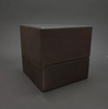 Grey Luxury Watch Box with Custom Logo Handmade Leather Watch Display Box for Men Single Watch And Bracelet Box Packaging