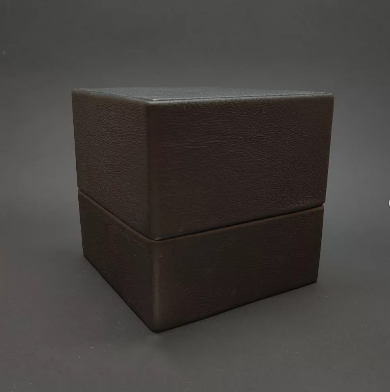 Grey Luxury Watch Box with Custom Logo Handmade Leather Watch Display Box for Men Single Watch And Bracelet Box Packaging