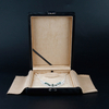 Luxury large square pu leather velvet insert diamond necklace gift packaging box Valentine's Day jewelry packaging box