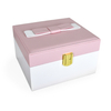 Fashion Luxury Gift Packaging Leather Velvet Necklace Bracelet Ring Earring Jewellery Pink Jewelry Organizer Storage Box Case