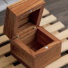 Wood small square shape Ring Box Wedding Wooden Ring Holder Wedding box size natural wood gift BOX