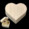 Natural Heart Shaped Wooden Box Jewelry Box Wood Jewellery Ring Box