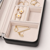 Portable Jewelry Organizer Small Travel Jewelry Box for Women Display Storage Case for Earring Ring Necklace