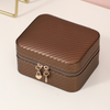 Small Travel Portable Jewelry Boxes Packaging Custom Logo PU Leather Jewelry Box
