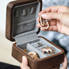 Custom logo printed wooden wood jewellery necklace ring earring storage packaging jewelry box