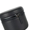 Portable Small Black Cylinder Pu Watch Box Custom Travel Single Watch Boxes with Zipper And Sewing