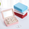 Zipper Small Travel Jewelry Box Organizer Velvet Jewelry Storage Case for Ring Earring Necklace