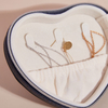 Heart-shaped jewelry earrings bracelet storage box zipper jewelry travel bag