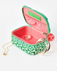 Portable Green Premium Jewelry Box Beaded Elasticated Pouch Pink Toggle Pink Fabric Customizable for Earring Bracelet Packaging