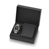 Custom Embossed Logo Square Foldable PU Leather Watch Band Storage Packaging Box Watch Display Case with Pillow Insert