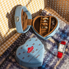 Cute Mushroom Embroidered Jewelry Packaging Box with Logo Heart Denim Jewelry Storage Box Earring Ring Necklace Jewelry Box