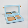 Personalized Blue Mirror with Jewelry Packing Box Wood Earring Ring Necklace Jewelry Storage Box with Mini Detachable Trays