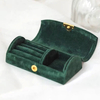 Custom Logo Velvet Travel Minimal Jewelry Organizer Case Packaging Box EECA