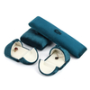 Luxury Custom Small Velvet Double Open Jewelry Ring Earrings Pendant Packaging Box Wholesale